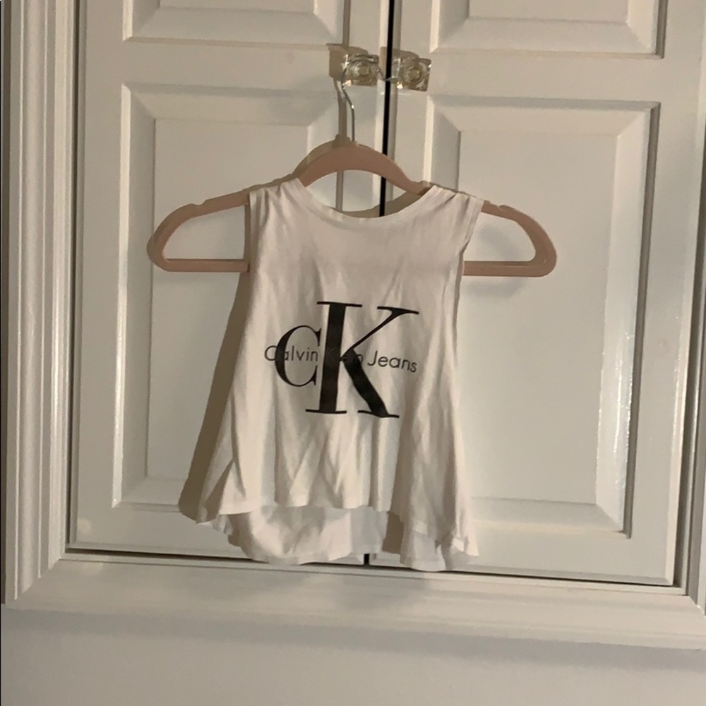 calvin klein logo muscle tank top !!